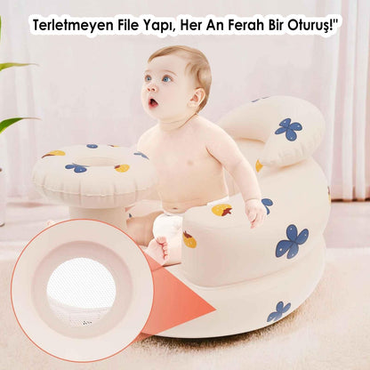 Şişme Bebek Oturma Koltuğu | Tepsili & Fileli | 4-24 Ay